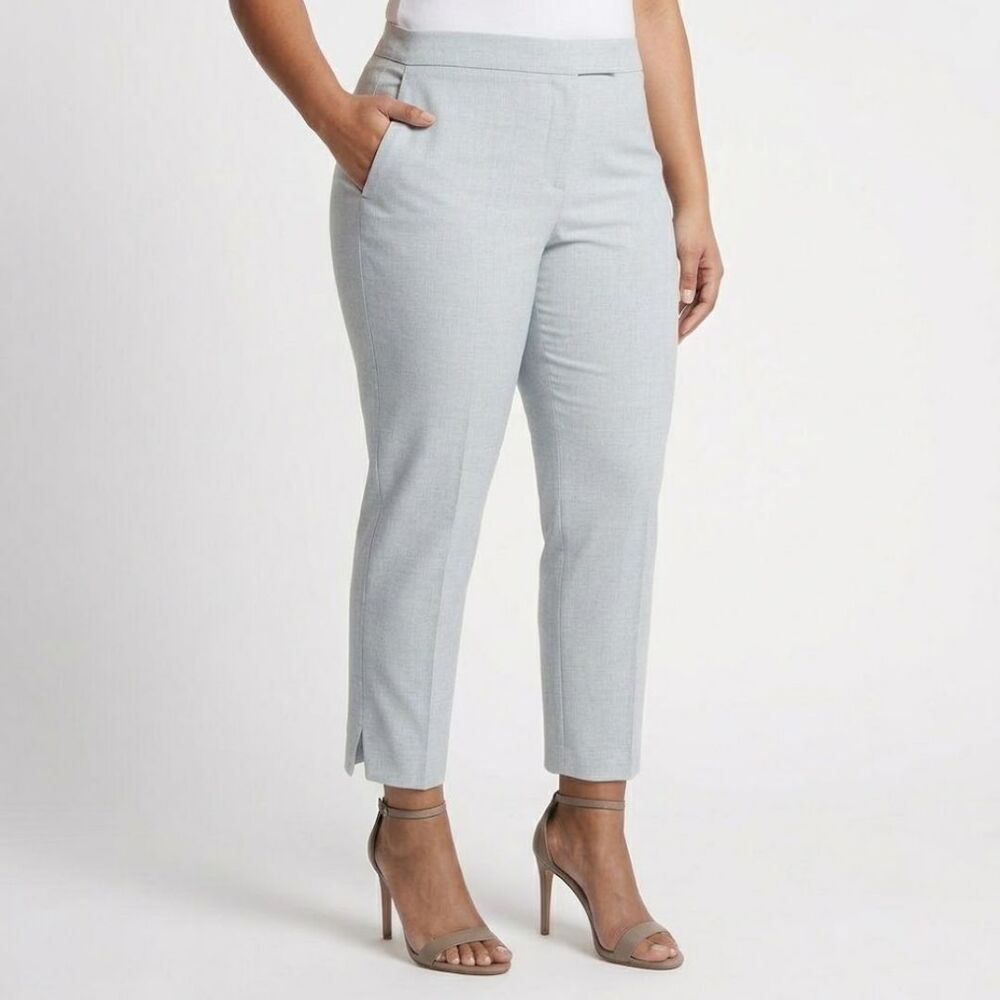 Banana Republic Hayden Ankle Pants Womens 14 Light Gray Career Office Trousers